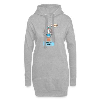 Personne ne s’en soucie - Chemise Sarcasm Fun - Sweat-shirt à capuche long Femme - gris chiné - Devant