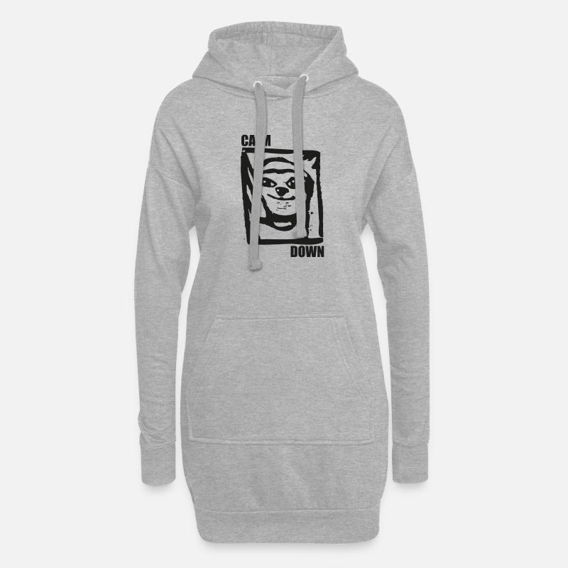CalmDown - Hoodie-Kleid - Grau meliert