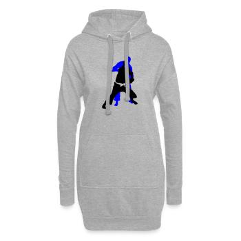 Judo - Sweat-shirt à capuche long Femme - gris chiné - Devant