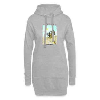 Les vautours - Sweat-shirt à capuche long Femme - gris chiné - Devant