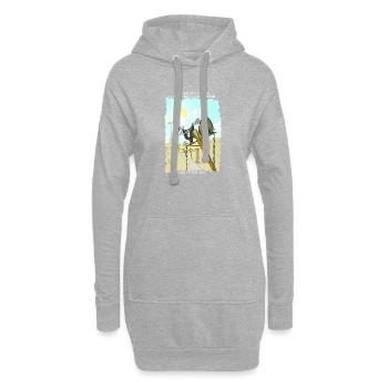 Les vautours - Sweat-shirt à capuche long Femme - gris chiné - Devant