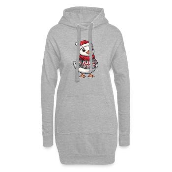 Noël de l’Oie - Sweat-shirt à capuche long Femme - gris chiné - Devant