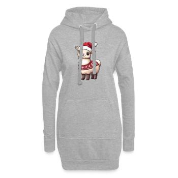 Noël Alpaga Lama - Sweat-shirt à capuche long Femme - gris chiné - Devant