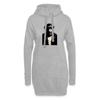 Monkey Rebel Lederjacke - Hoodie-Kleid - Grau meliert - Vorne
