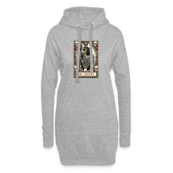 Die Liebenden Tarotkarten-Matching-Paare Valentin - Hoodie-Kleid - Grau meliert - Vorne