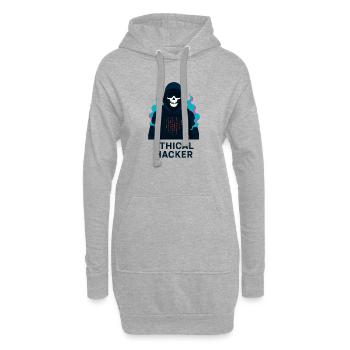 Ethischer Hacker – Cybersicherheit - Hoodie-Kleid - Grau meliert - Vorne