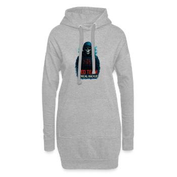 RED TEAM Ethischer Hacker - Hoodie-Kleid - Grau meliert - Vorne