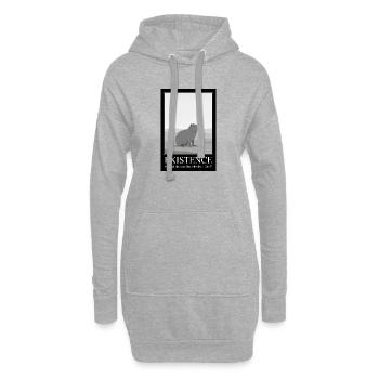 Lustiges Existenzzitat – Capybara-Sarkasmus - Hoodie-Kleid - Grau meliert - Vorne
