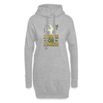 Frieden auf Erden Tauben-Vintage - Hoodie-Kleid - Grau meliert - Vorne