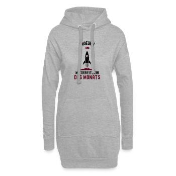 Mitarbeiterin des Monats Friseurin Frisörin - Hoodie-Kleid - Grau meliert - Vorne