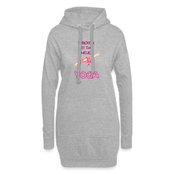 Stricken ist das neue Yoga - Hoodie-Kleid - Grau meliert - Vorne
