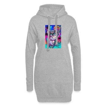 Koala - Hoodie-Kleid - Grau meliert - Vorne