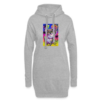 Koala - Sweat-shirt à capuche long Femme - gris chiné - Devant