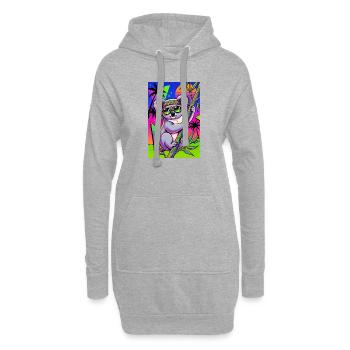 Koala - Hoodie-Kleid - Grau meliert - Vorne