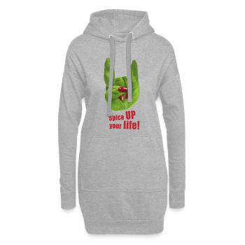 Pimentez votre vie - Basil - Rock 'n' Roll - Sweat-shirt à capuche long Femme - gris chiné - Devant