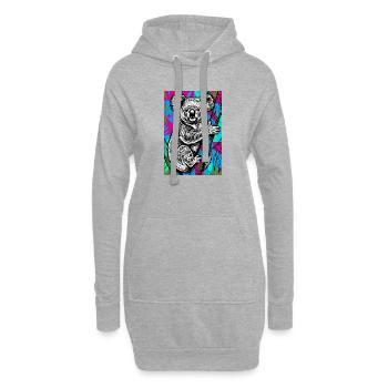 Koala - Hoodie-Kleid - Grau meliert - Vorne