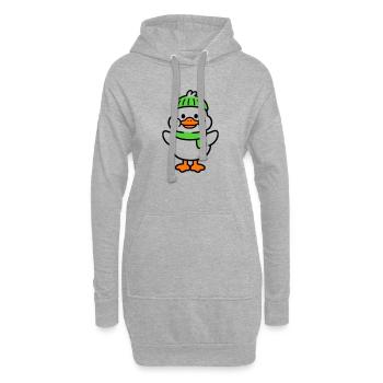caneton - Sweat-shirt à capuche long Femme - gris chiné - Devant
