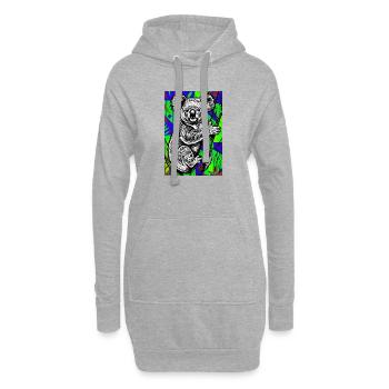Koala - Sweat-shirt à capuche long Femme - gris chiné - Devant