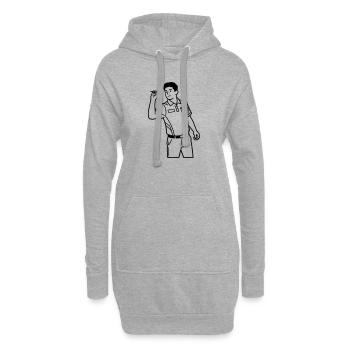 Fléchettes - Sweat-shirt à capuche long Femme - gris chiné - Devant