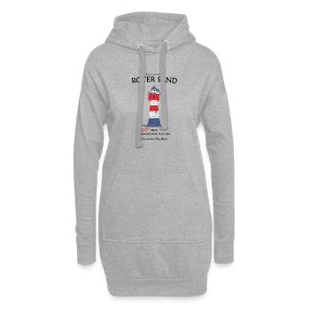 Leuchtturm Roter Sand, erstes Offshore Bauwerk  - Hoodie-Kleid - Grau meliert - Vorne