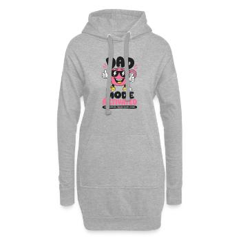Meilleur papa au café : Dicton - Sweat-shirt à capuche long Femme - gris chiné - Devant
