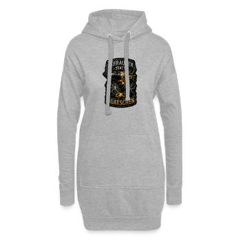 Schrauben statt quatschen - Hoodie-Kleid - Grau meliert - Vorne