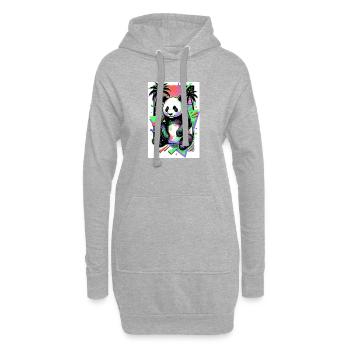 Panda - Hoodie-Kleid - Grau meliert - Vorne