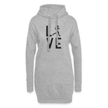 Ich liebe Trailrunning - Hoodie-Kleid - Grau meliert - Vorne