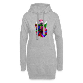 Bookworm - Hoodie Dress - heather grey - Front