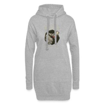 Science de l’équilibre des bloceurs - Sweat-shirt à capuche long Femme - gris chiné - Devant