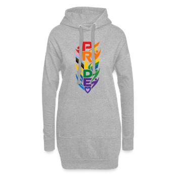 Pride Rainbow T-Shirt CSD Parade Diversity - Hoodie Dress - heather grey - Front