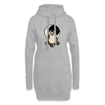 Forest Moon Symbol Folk Streetwear - Hoodie Dress - heather grey - Front