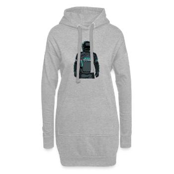 Motard - Né pour rouler - Sweat-shirt à capuche long Femme - gris chiné - Devant