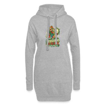 Heiligabend 15:55 Uhr mit Plan - Hoodie-Kleid - Grau meliert - Vorne