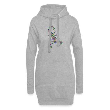 skorp 7 - Sweat-shirt à capuche long Femme - gris chiné - Devant