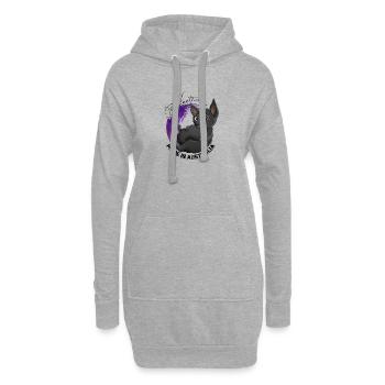 Kelpie Galaxy - Schwarz - Hoodie-Kleid - Grau meliert - Vorne