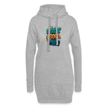 Street Soul Graffiti – Motif d’art mural urbain - Sweat-shirt à capuche long Femme - gris chiné - Devant