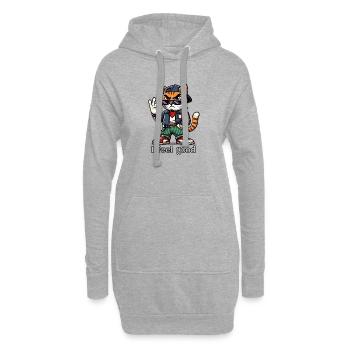 Ich fühle mich gut! - Hoodie-Kleid - Grau meliert - Vorne