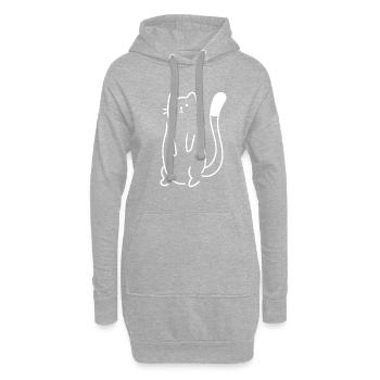 Joli animal de compagnie à dessiner une silhouette - Sweat-shirt à capuche long Femme - gris chiné - Devant