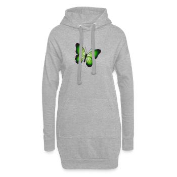 silhouette papillon papillon jardin Gardenin - Sweat-shirt à capuche long Femme - gris chiné - Devant