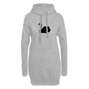 swan33 - Hoodie-Kleid - Grau meliert - Vorne