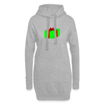 christma s671 - Hoodie-Kleid - Grau meliert - Vorne
