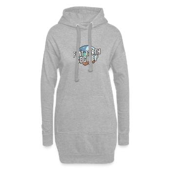 Flat Earth Society - Sweat-shirt à capuche long Femme - gris chiné - Devant