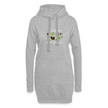 Je serai dans mon bureau de jardinage des plantes d'extérieur - Sweat-shirt à capuche long Femme - gris chiné - Devant