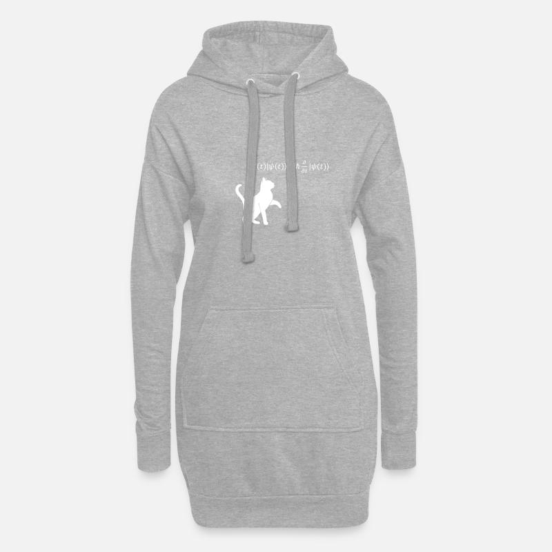 Schrödingers Katze - Physiker Geschenk Physik Nerd - Hoodie-Kleid - Grau meliert