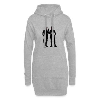 Team Party Gruppe Feiern Jga - Hoodie-Kleid - Grau meliert - Vorne