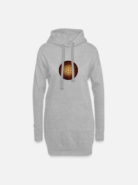 Rose window - Hoodie Dress - heather grey