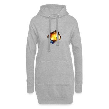 Block - Hoodie-Kleid - Grau meliert - Vorne