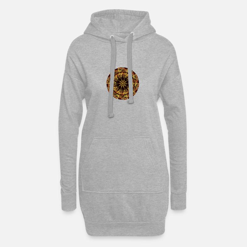 Mandala - Hoodie-Kleid - Grau meliert