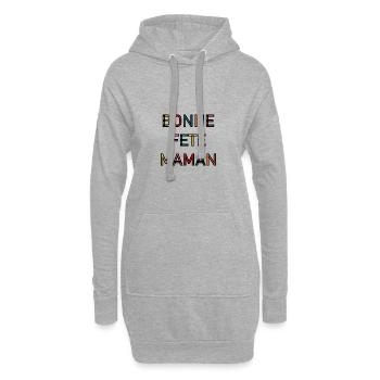 BONNE FÊTE. FÊTE DES MÈRES. FÊTE DES PÈRES. FÊTE - Sweat-shirt à capuche long Femme - gris chiné - Devant